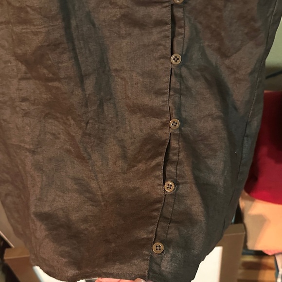 Zara Dark Brown Sleeveless Blouse - Picture 3 of 6